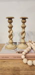 Aged look candlesticks