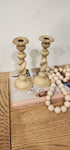 Aged look candlesticks