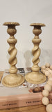 Aged look candlesticks