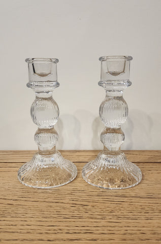 Glass candle sticks