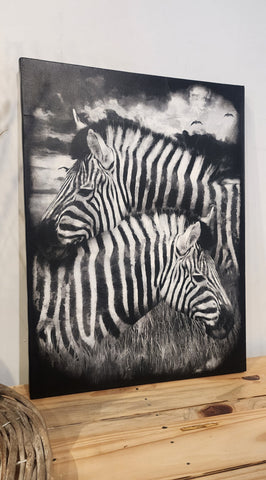 Zebra canvas art