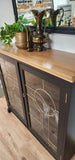 Black and gold leadlight cabinet