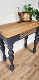 Navy and rimu table