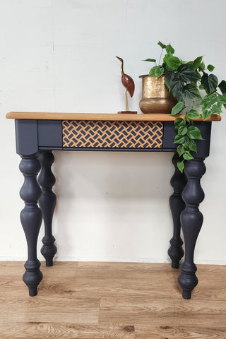 Navy and rimu table