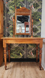 Antique dressing table with carved mirror