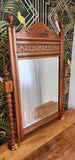 Antique dressing table with carved mirror