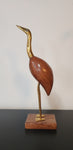 1960s MCM wooden and brass bird