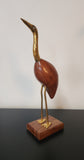 1960s MCM wooden and brass bird