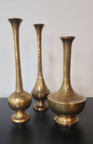 Set of Brass Bud Vases