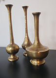 Set of Brass Bud Vases