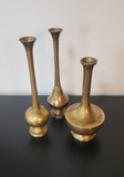 Set of Brass Bud Vases